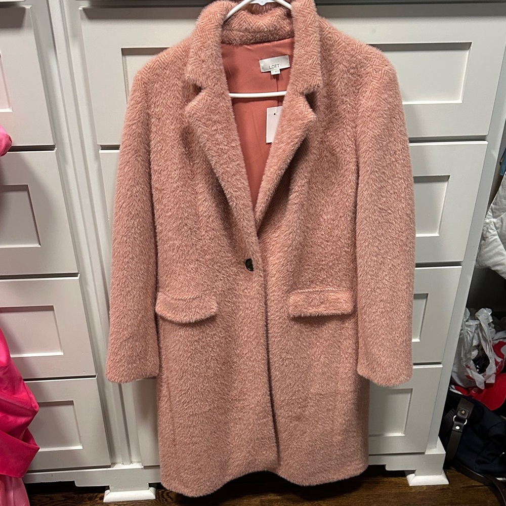 LOFT Pink Teddy Jacket